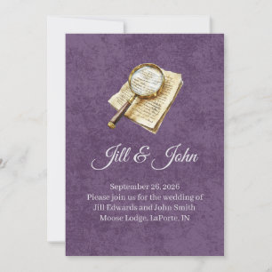 Anúncio de Casamento Dark Academia