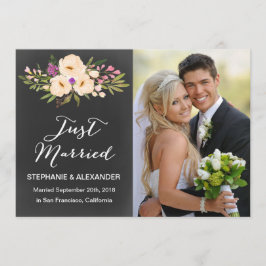 Anúncio de Casamento de Anêmonas de Aquarela Chalk