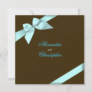 Anúncio de casamento de Aqua Ribbon