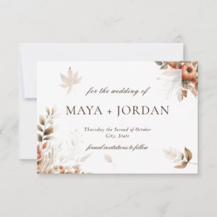 Anúncio de Casamento de Autumn Pumpkin Harvest