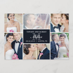 Anúncio de Casamento de Colagem do Monograma - Pr