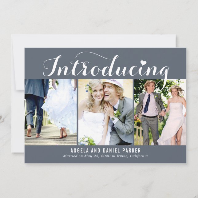 Anúncio de casamento de cor educável de introdução (Frente)