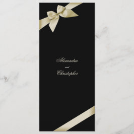 Anúncio de casamento de Cream Ribbon
