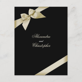 Anúncio de casamento de Cream Ribbon
