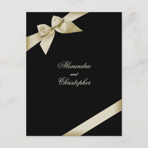 Anúncio de casamento de Cream Ribbon