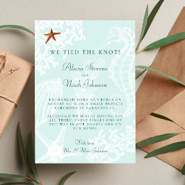 Anúncio de casamento de destino da praia costeira