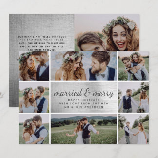 Anúncio de Casamento de Feliz e Silver Foil
