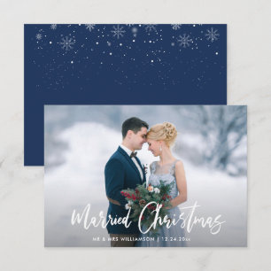 Anúncio de casamento de Feriado de Script Branco M