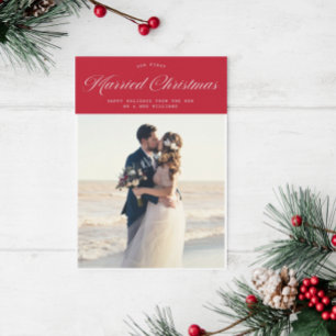 Anúncio de casamento de feriado para caligrafia m