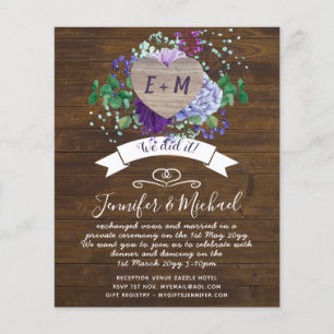 Anúncio de casamento de FOTO Rústica ou Orçamen
