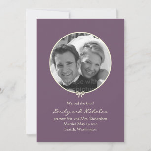 Anúncio de casamento de fotografias simples - Roxo
