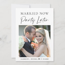 Anúncio de casamento de fotos depois da festa do c