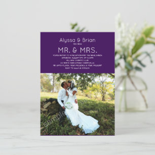 Anúncio de casamento de fotos simples