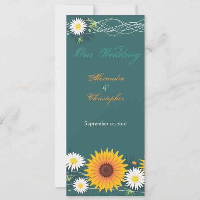 Anúncio de Casamento de Girassol e Margarida (Frente)