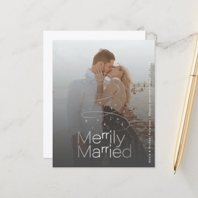 Anúncio de casamento de Natal (Frente/Verso In Situ)