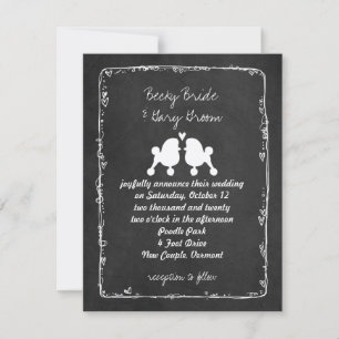 Anúncio de Casamento de Poodles Toy Elegantes