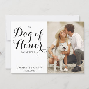 Anúncio de Casamento de Recem casados de Cão de Ho