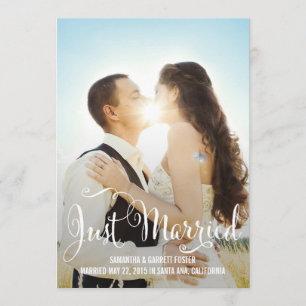 Anúncio de Casamento de Script Romântico - Branc