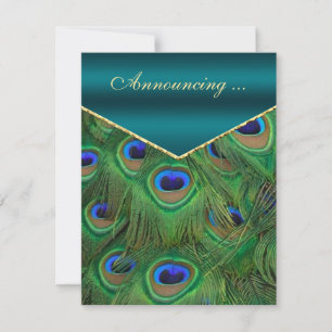 Anúncio de casamento de Teal Peacock