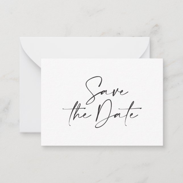 anúncio de casamento de tipografia escrita à mão d (Frente)