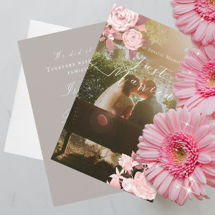 Anúncio de casamento do Elegante Chic Rosa