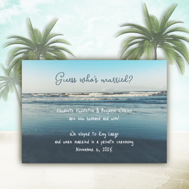 Anúncio de Casamento do Oceano de Casamento Privad (Criador carregado)