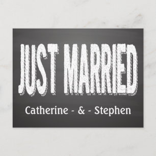 Anúncio de casamento do Recem casados Black Chalkb