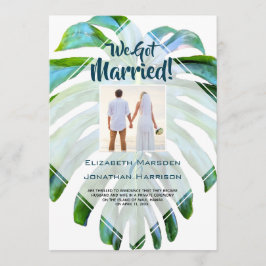 Anúncio de casamento do Recem casados de folha tro