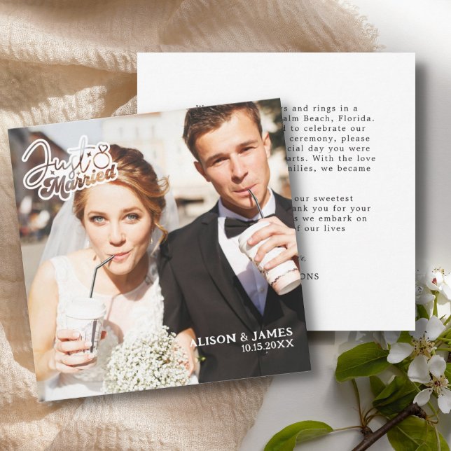 Anúncio de casamento do Recem casados fotográfico  (Criador carregado)