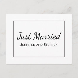 Anúncio de casamento do Recem casados Negro Minima