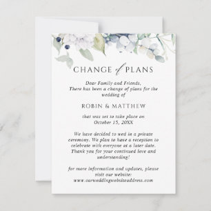 Anúncio de Casamento Elegant Bliss Change of Plans