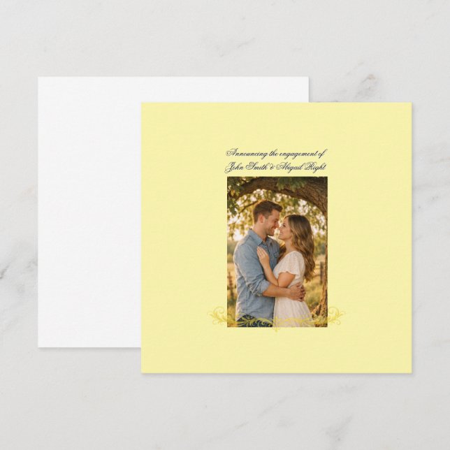 Anúncio de Casamento Elegante (Frente/Verso)