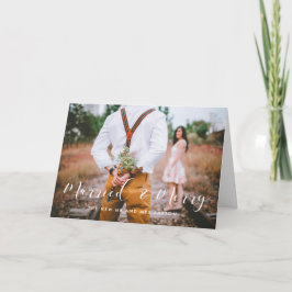 Anúncio de casamento elegante casado e Feliz