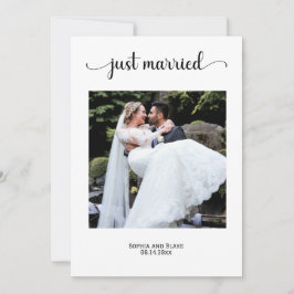 Anúncio de Casamento em Foto Branco Elegante