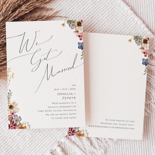 Anúncio de Casamento em Jardim Colorido de Flores  (Criador carregado)