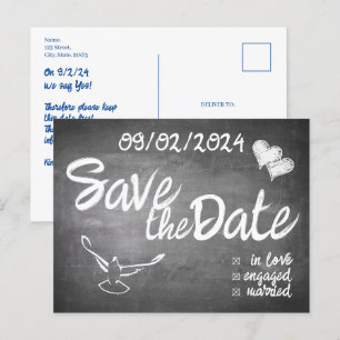 Anúncio de Casamento em Tipografia de Quadro Negro