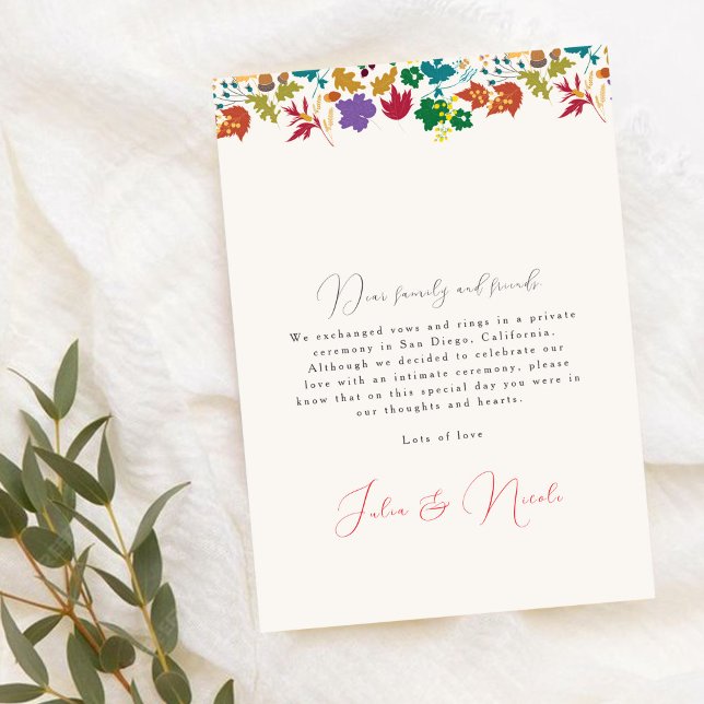 Anúncio de Casamento Flor Roxa Mostarda de Primave (Criador carregado)