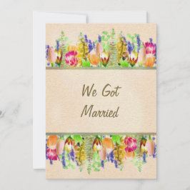 Anúncio de Casamento Floral Primavera Rustic