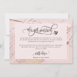 Anúncio de Casamento / Fuga para o Casamento Nós N