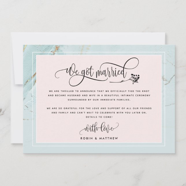 Anúncio de Casamento / Fuga Romântica (Frente)