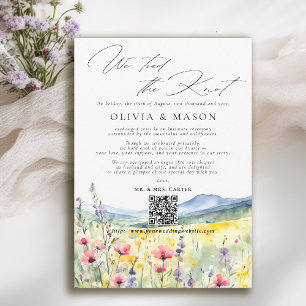 Anúncio de Casamento Fugitivo com Flor Silvestre d