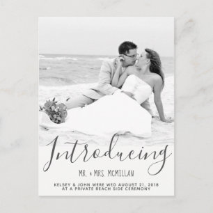 Anúncio de Casamento Furtivo Foto Cartão Postal