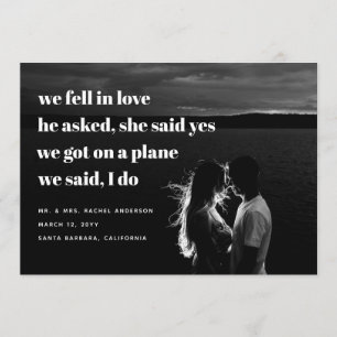 Anúncio de Casamento Furtivo Moderno   Casamento F