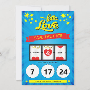 Anúncio de Casamento Lotto Love Save the Date
