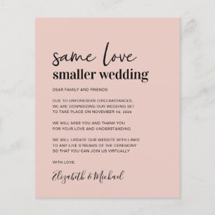 Anúncio de Casamento Menor do Blush de Orçamento