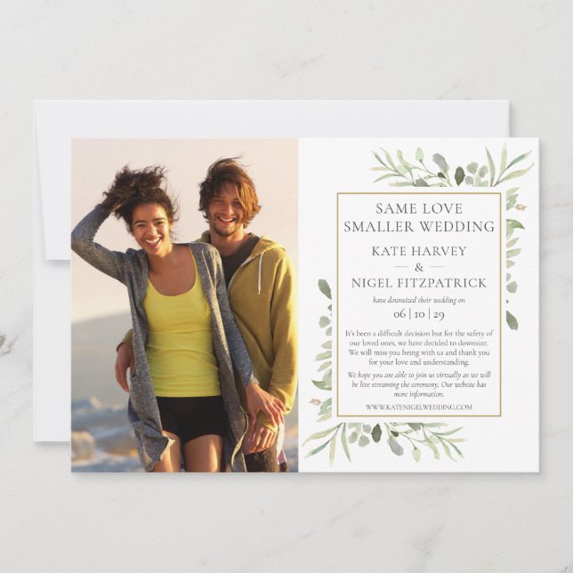 Anúncio de Casamento Micro Downsized Mesmo Amor (Frente)