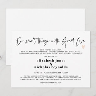 Anúncio de Casamento Micro Reduzido ao Mínimo