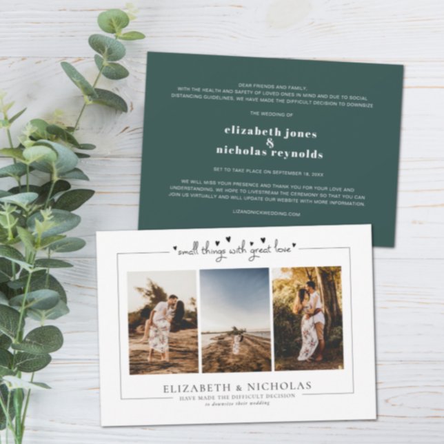Anúncio de casamento minimalista com foto (Criador carregado)