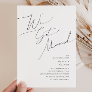Anúncio de Casamento Minimalista e Caprichoso em L