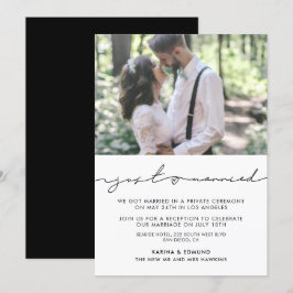 Anúncio de casamento minimalista moderno manuscrit